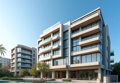 Modern residential and commercial buildings